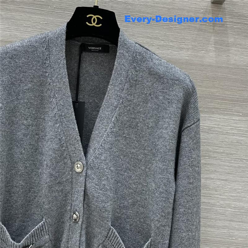 Versace cashmere cardigan coat