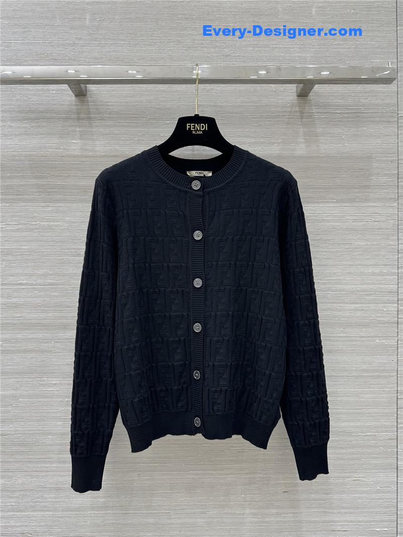 F**di ff viscose cardigan black