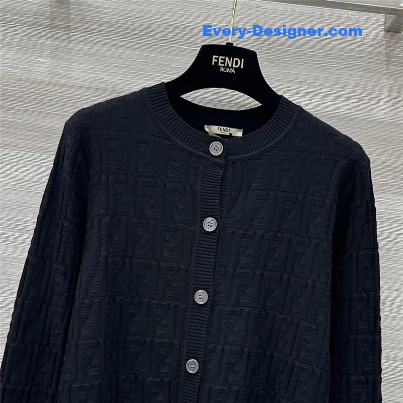 F**di ff viscose cardigan black