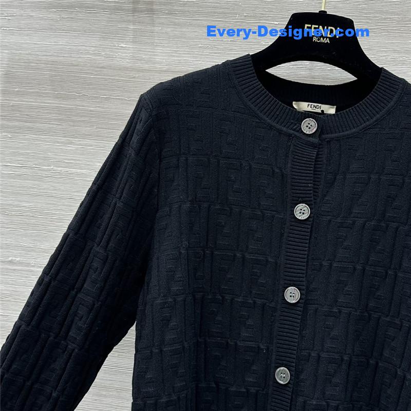 F**di ff viscose cardigan black