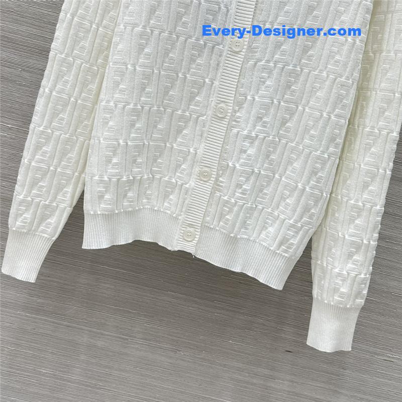F**di ff viscose cardigan white
