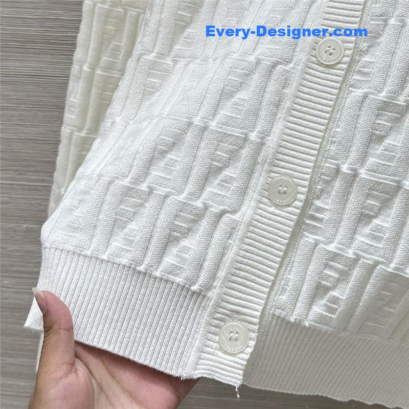 F**di ff viscose cardigan white