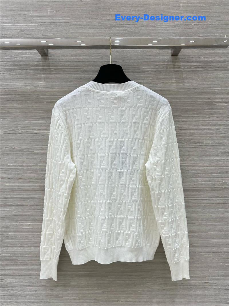 F**di ff viscose cardigan white