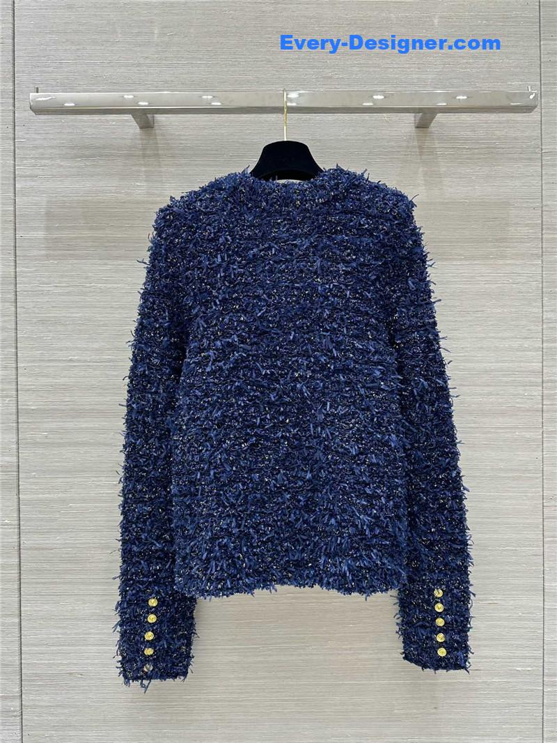 Balmain floral shoulder pad coat