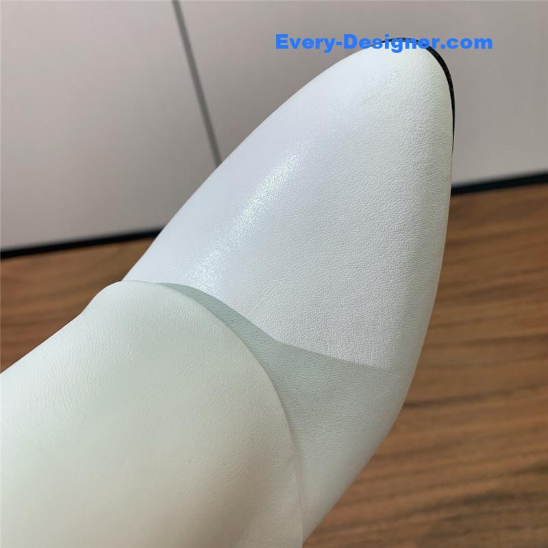 Givenchy Women’s White Shark Lock Stiletto Over-the-Knee Boots