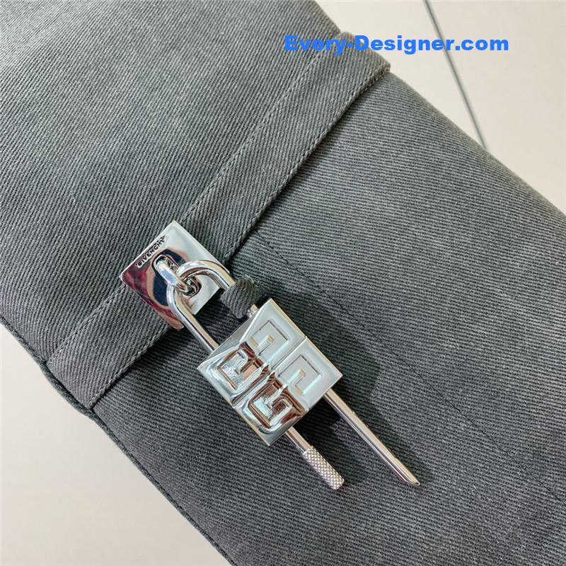 Givenchy Shark Lock Stiletto Over-the-Knee Boots in Denim