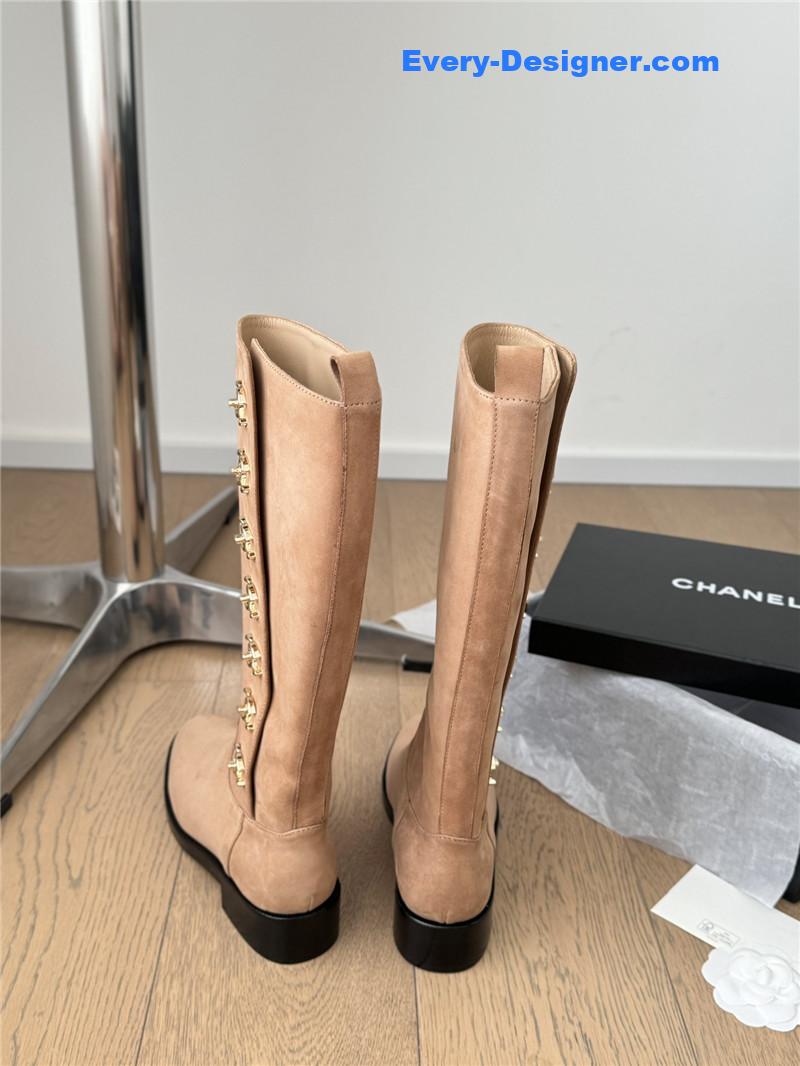 Ch**el suede high boots for women