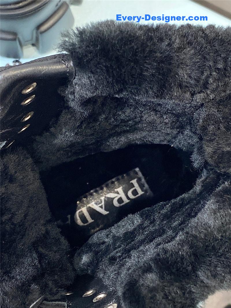 Pra*a monolith nylon shearling hiker boots