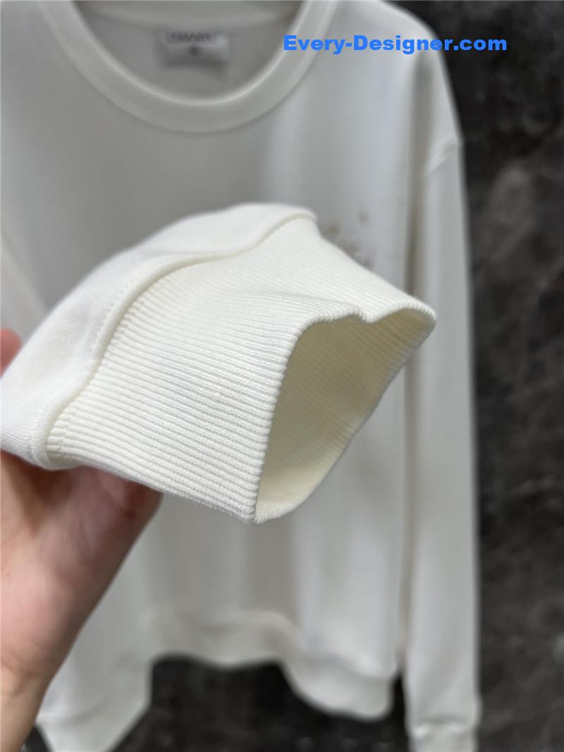 Ch**el graffiti print sweatshirt white