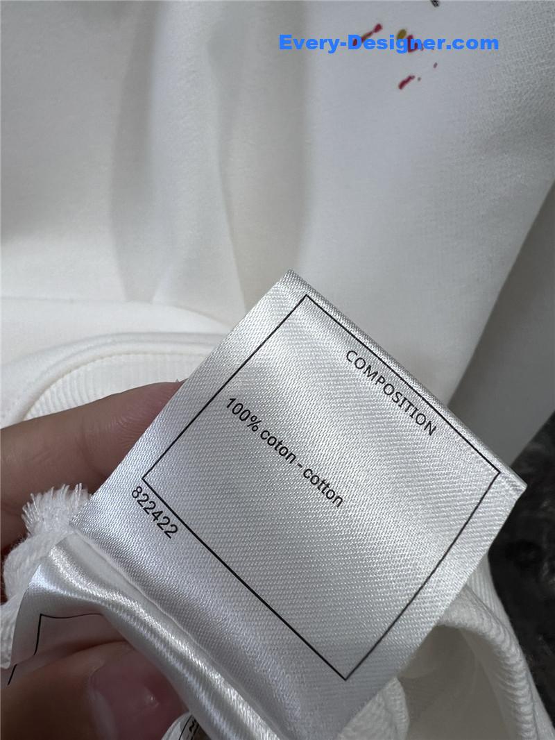 Ch**el graffiti print sweatshirt white