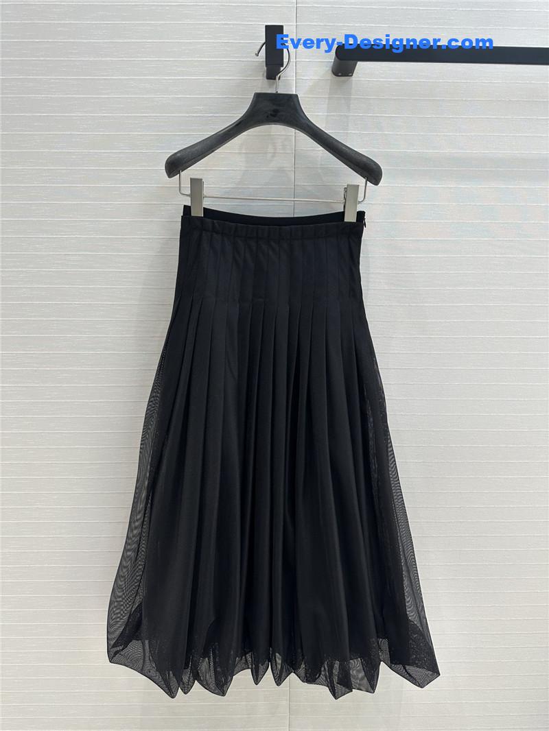 D10r mesh balloon long skirt