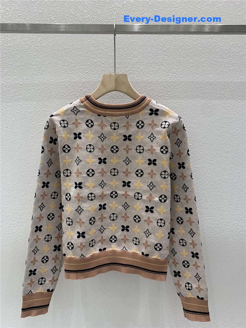 l0vis Vvtt0n kaleidoscope short knit top beige