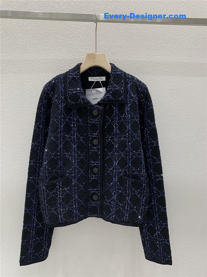 D10r jacquard knitted jacket