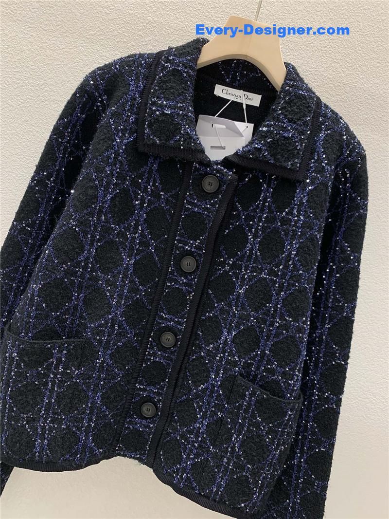 D10r jacquard knitted jacket