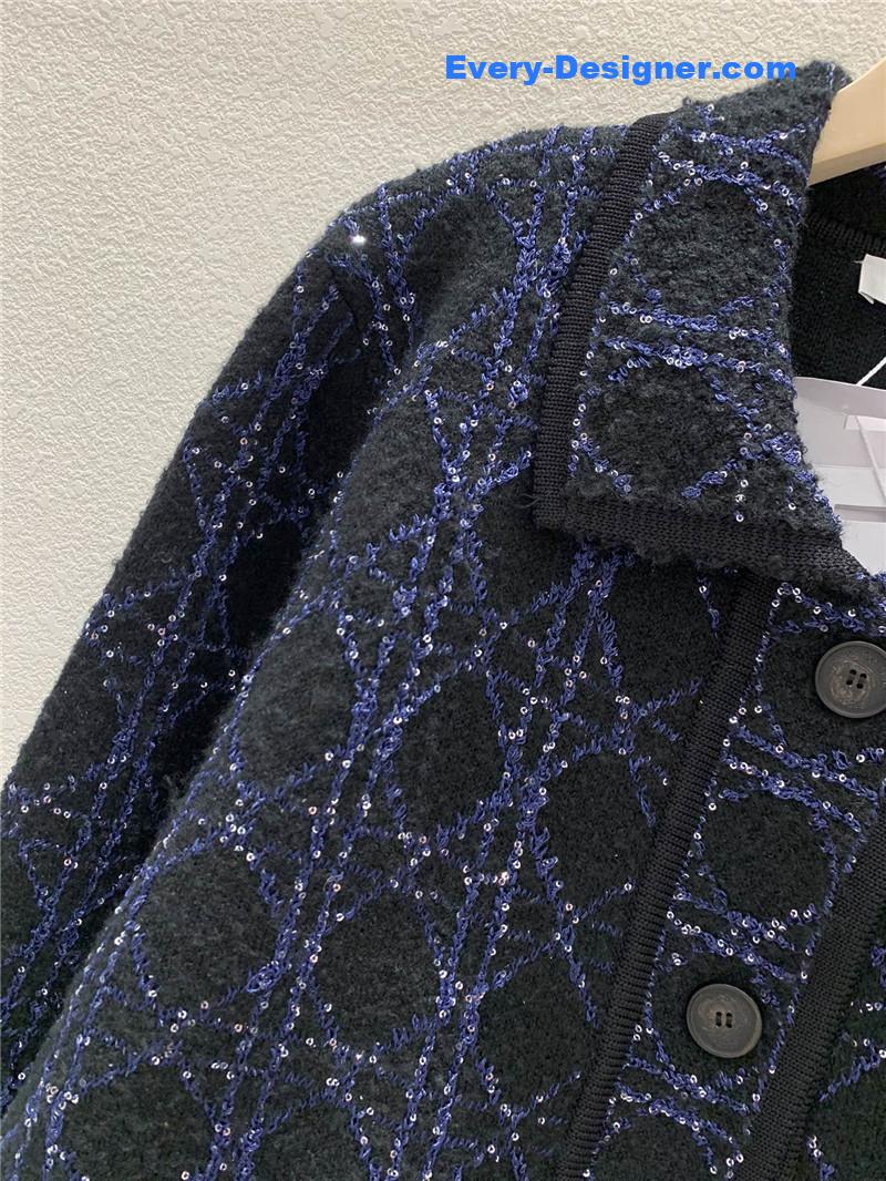 D10r jacquard knitted jacket