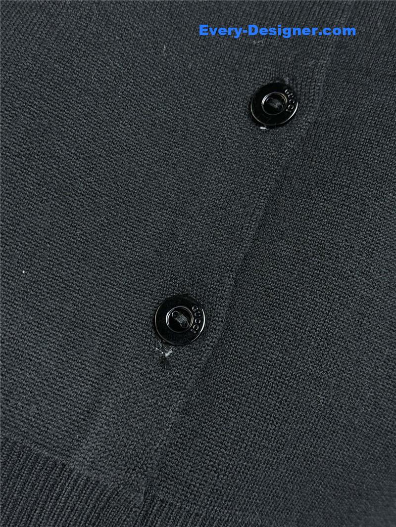 Gvc*1 short intarsia wool cardigan