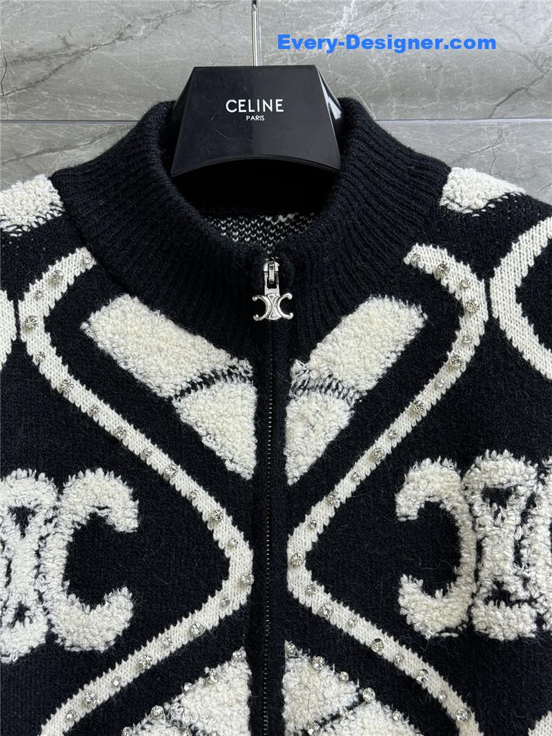 Celine Collision Lamb Cardigan Jacket