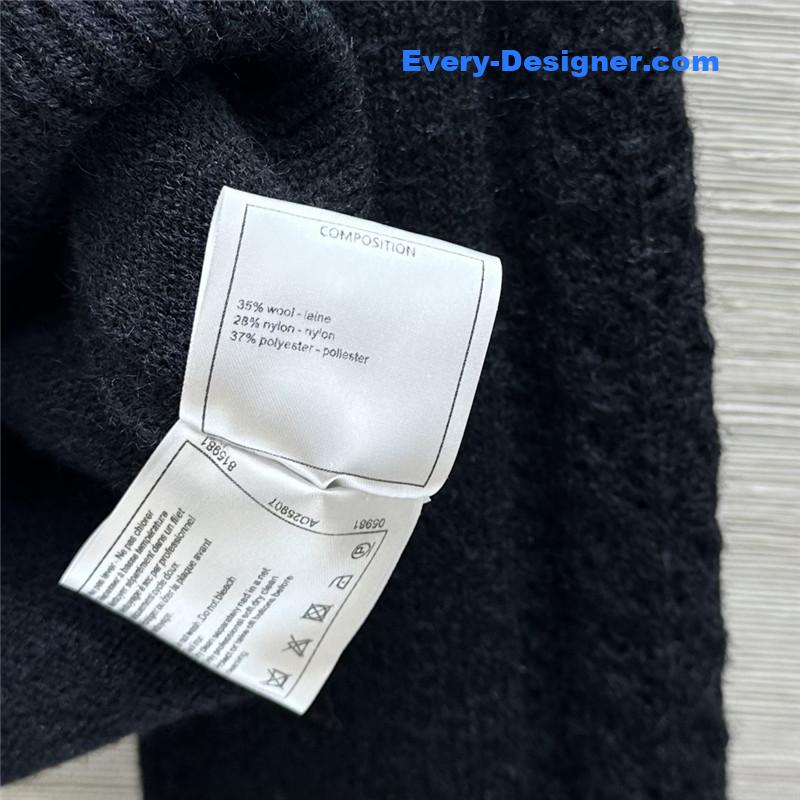 Chanel Hooded Knitted Sweater Navy