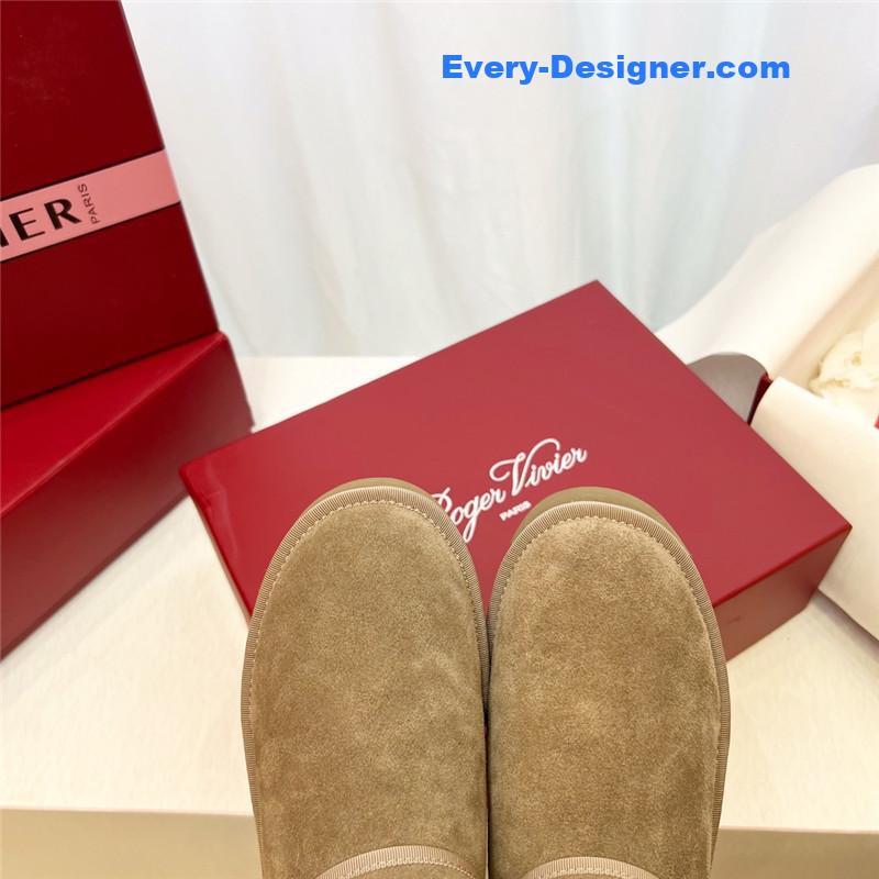 Roger Vivier Viv’ Winter Suede Ankle Boots