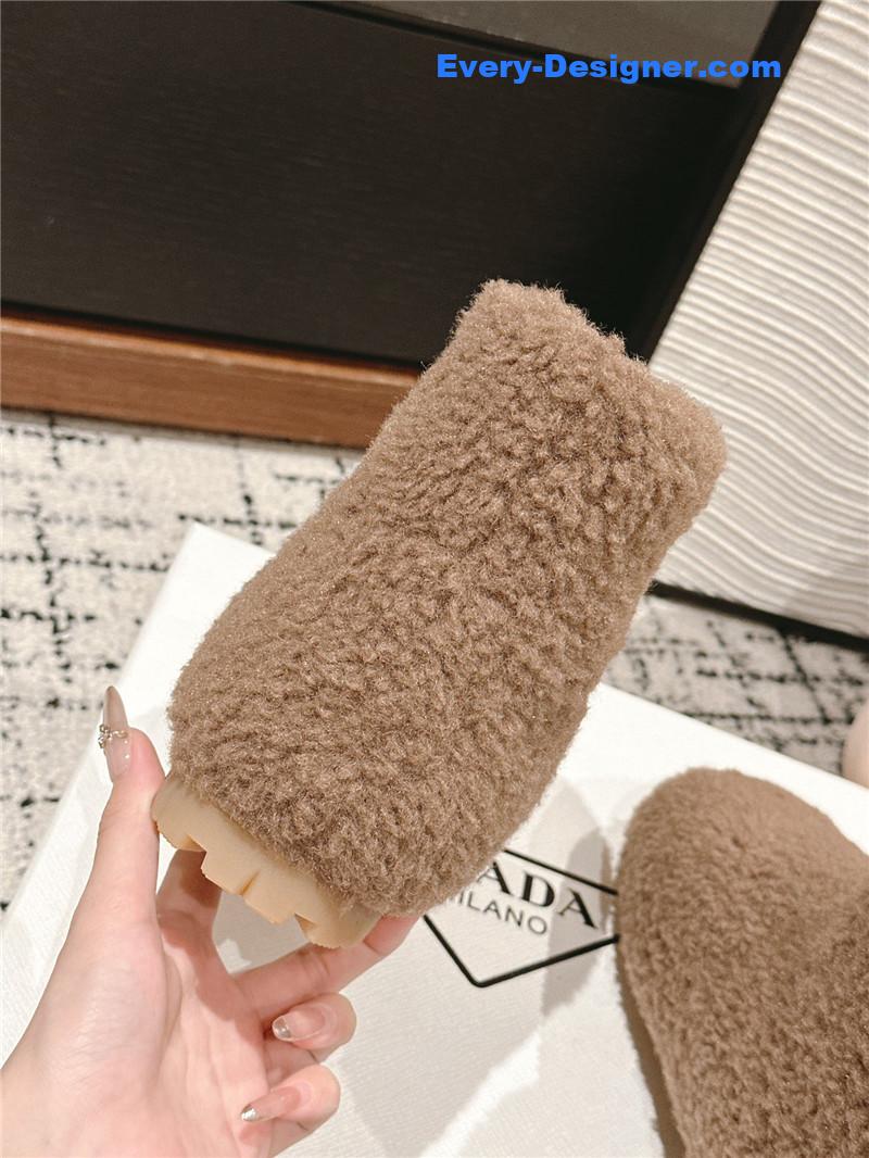 Pra*a brown shearling booties