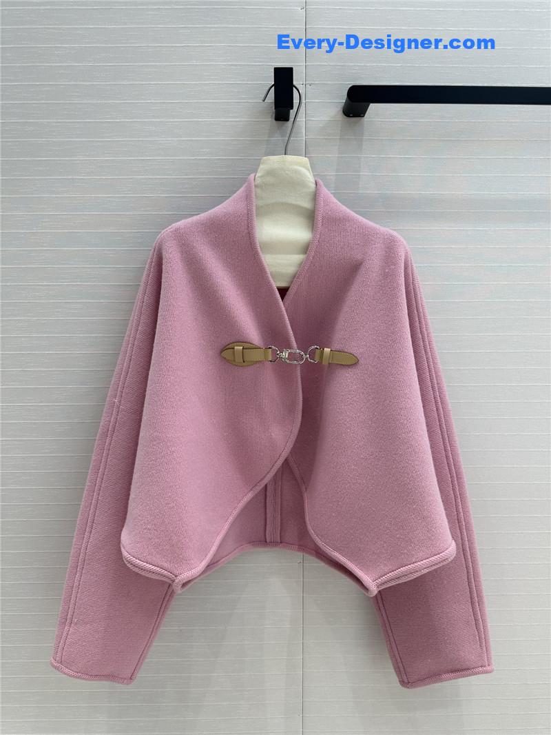 louis vuitton LV wool knitted cape coat