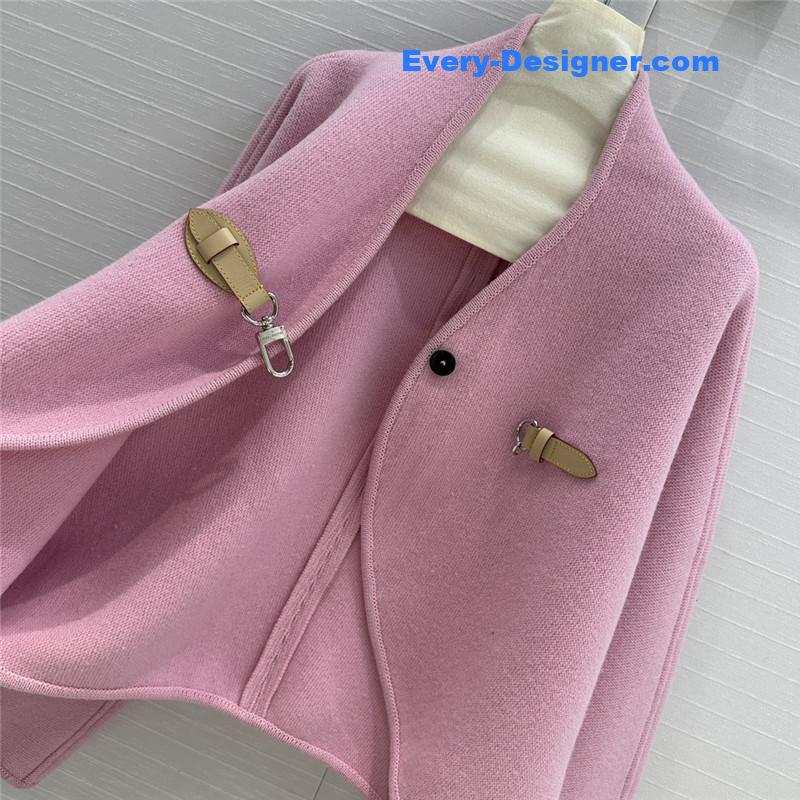 l0vis Vvtt0n lv wool knitted cape coat