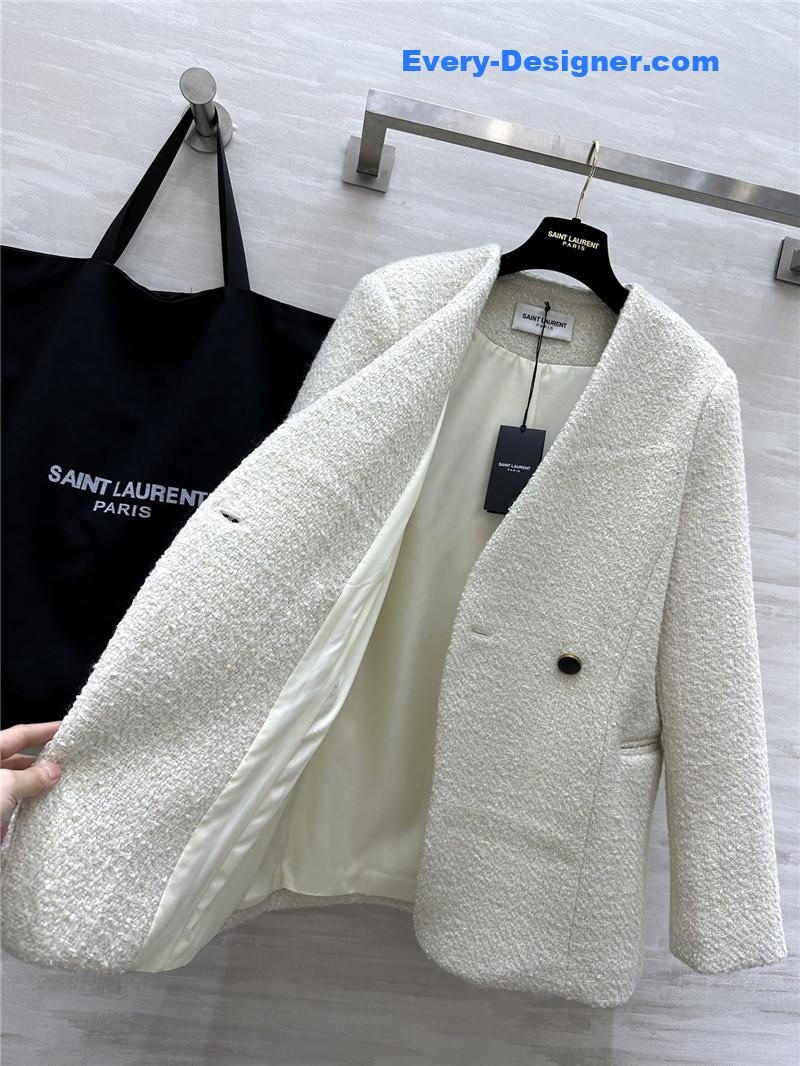 Y51 wool v-neck coat