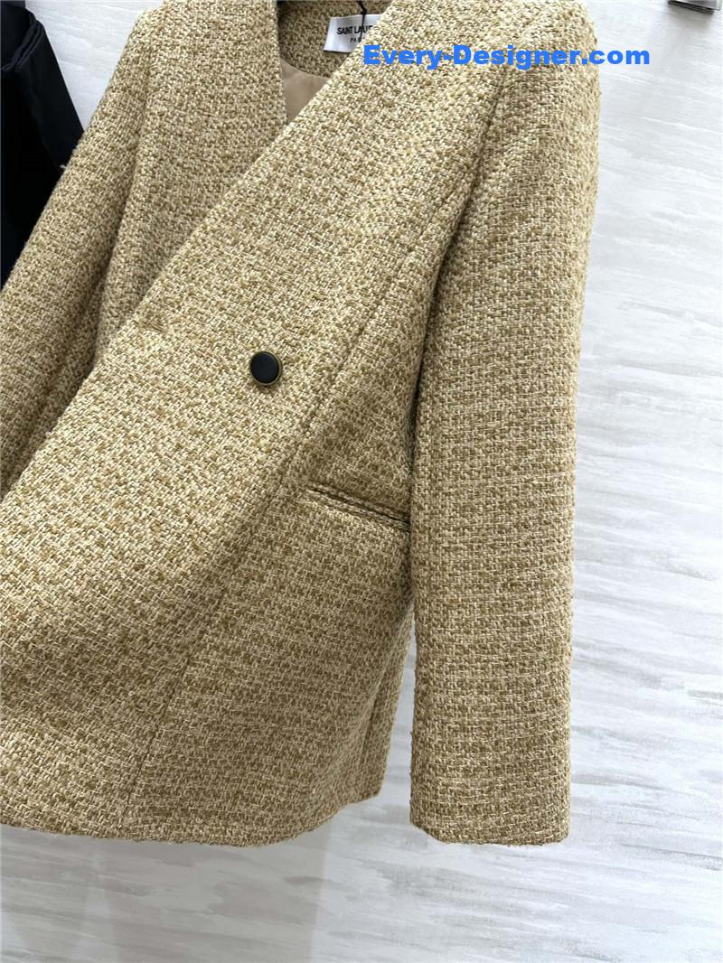 Y51 wool v-neck coat