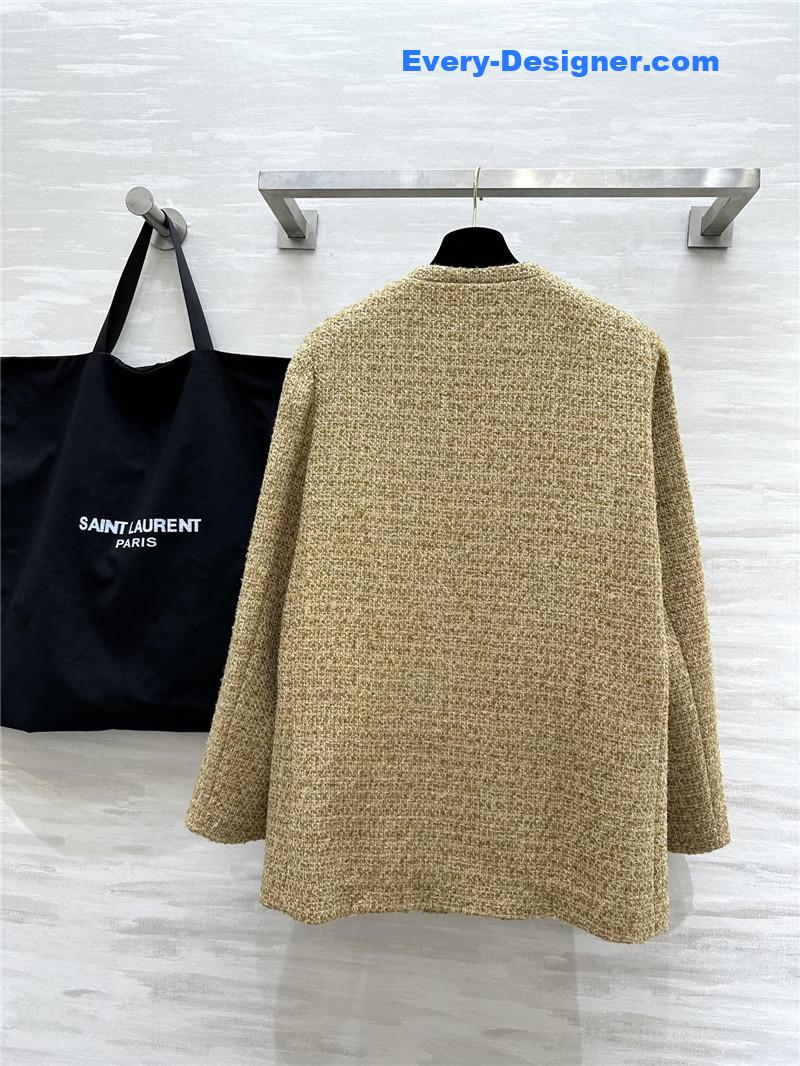 YSL wool v-neck coat