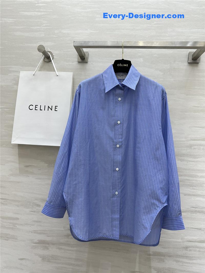 celine striped silk-cotton shirt
