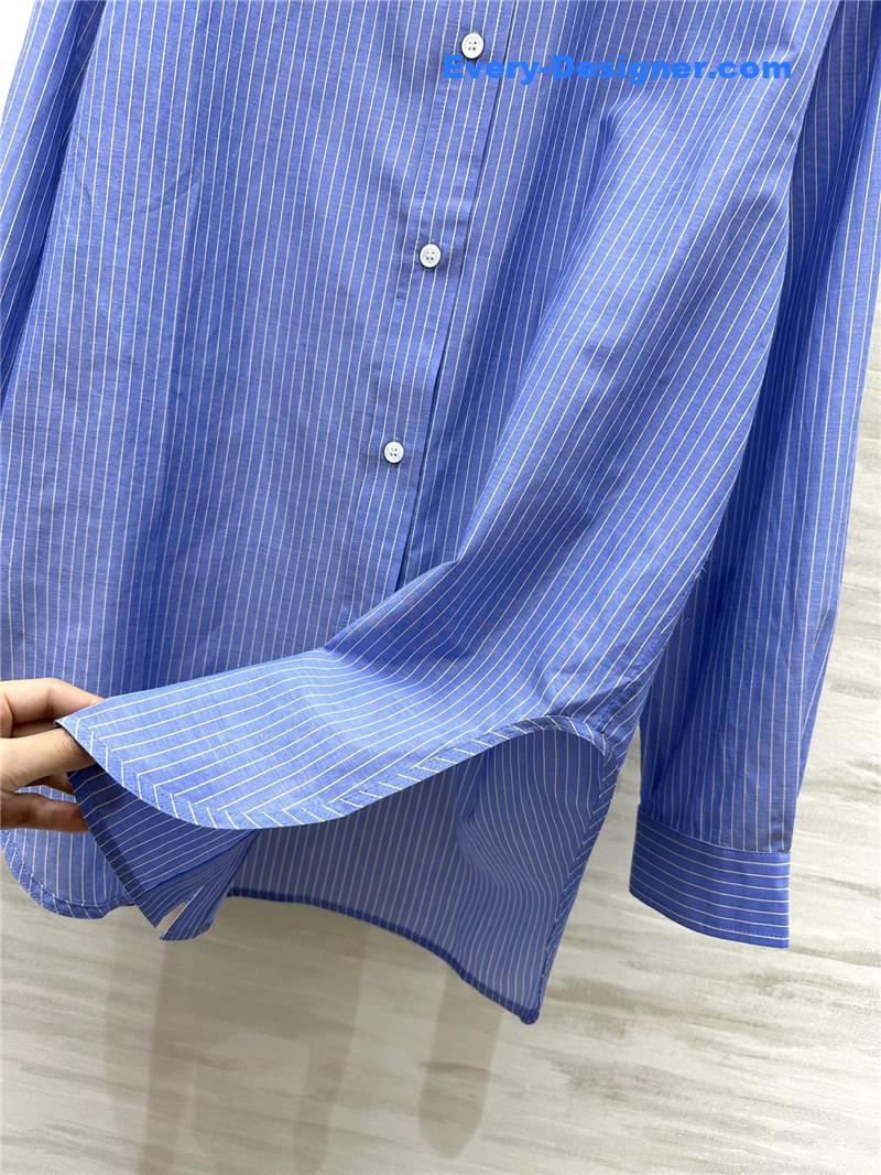 Ce1i*e striped silk-cotton shirt