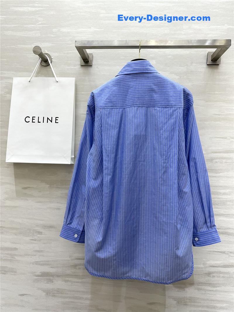 Ce1i*e striped silk-cotton shirt