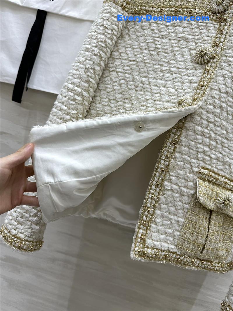 Ch**el wool soft tweed coat