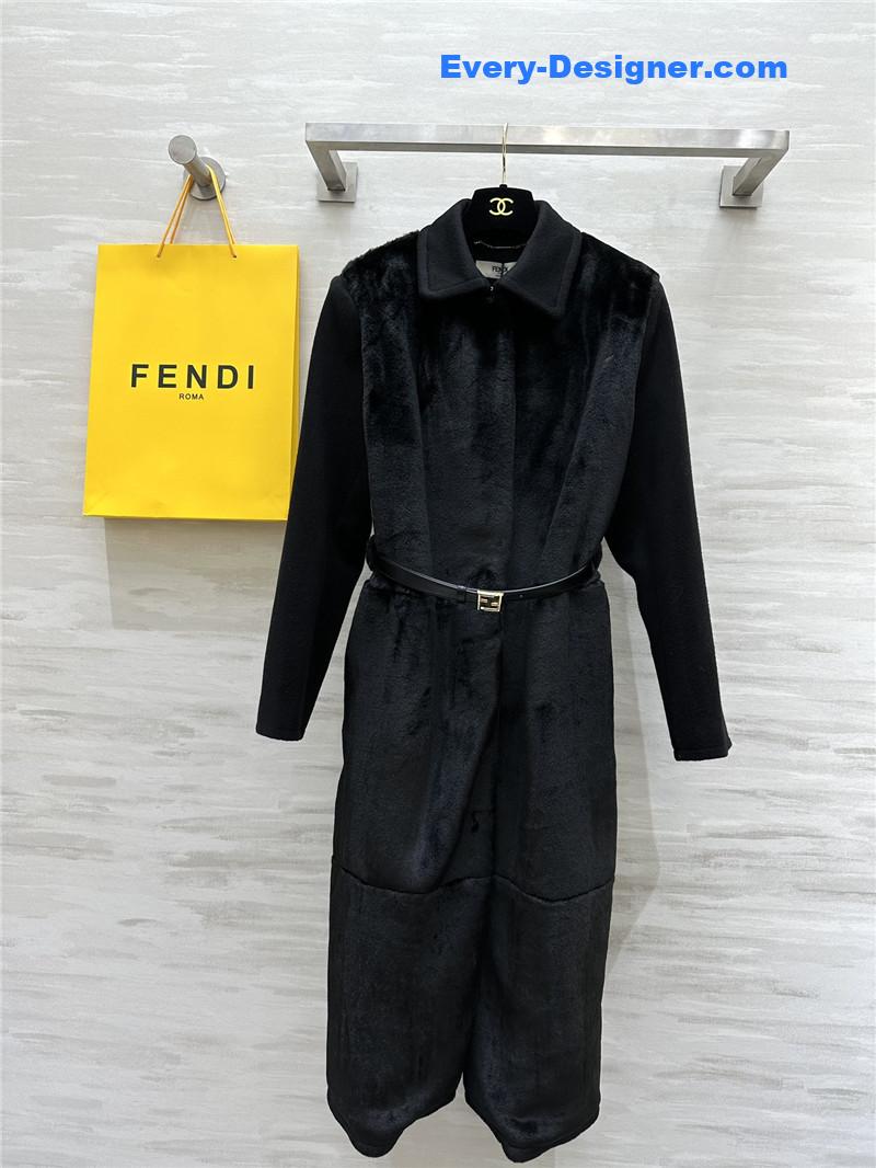 Fendi long wool coat