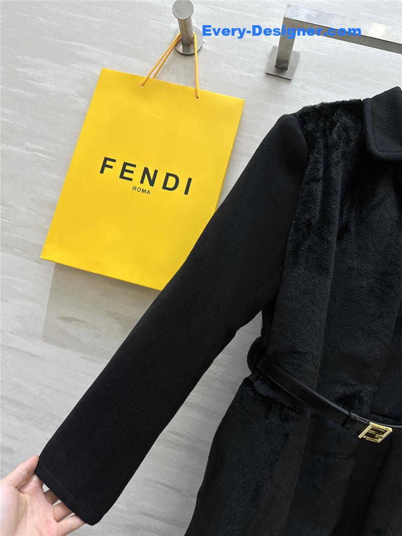 F**di long wool coat