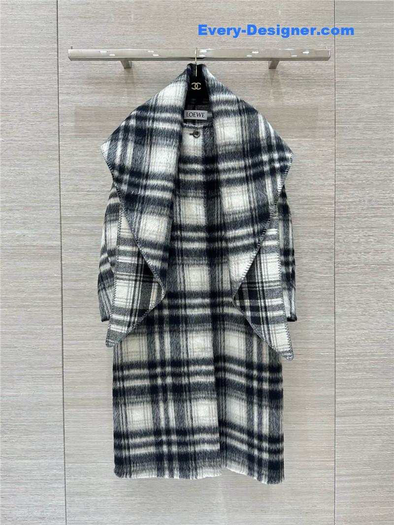 loewe check coat