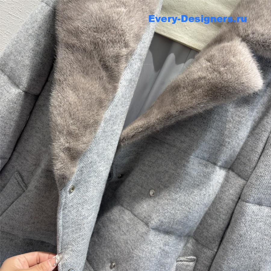 L0r0 P1ana wool cashmere mink down jacket