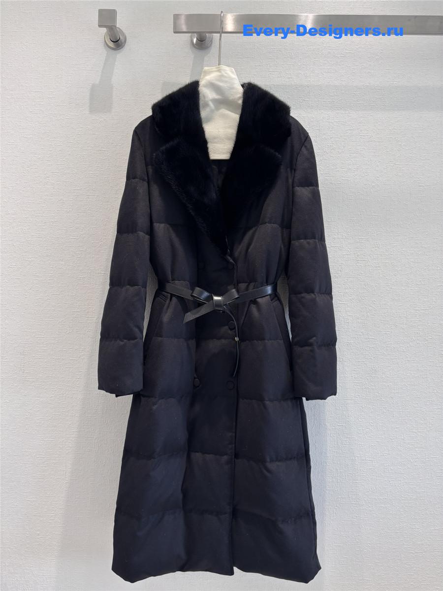 loro piana mink collar goose down jacket