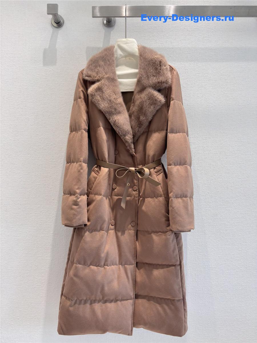 loro piana mink collar goose down jacket