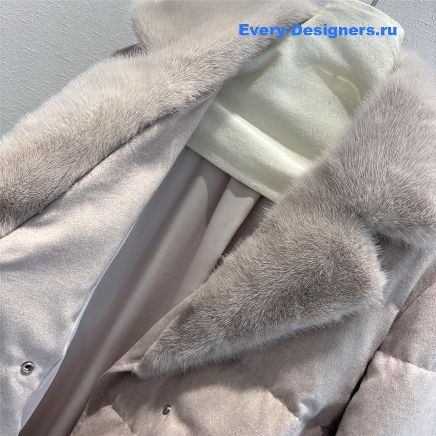 L0r0 P1ana mink collar goose down jacket