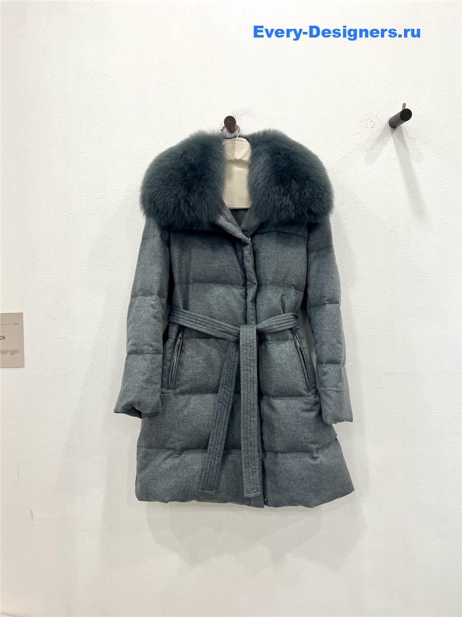 loro piana fox fur collar down jacket