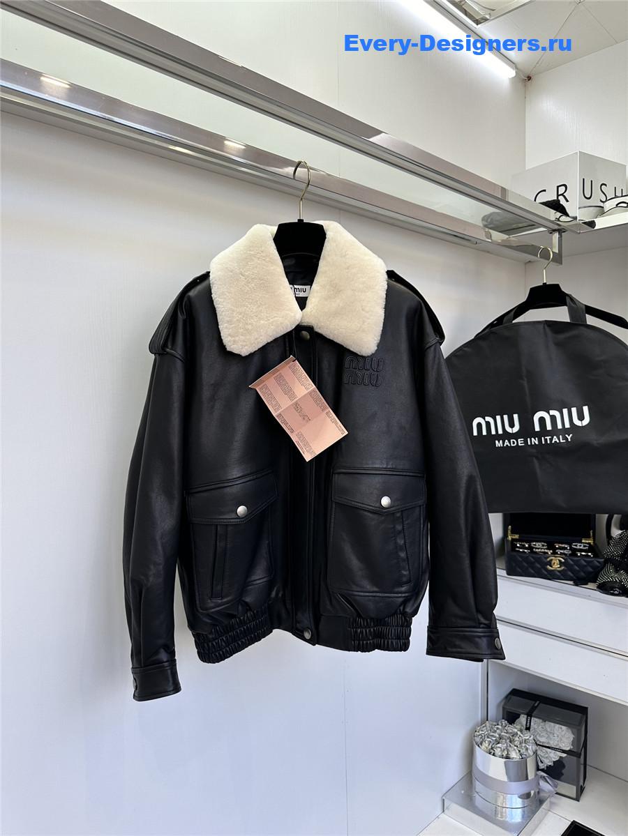 miumiu sheepskin coat