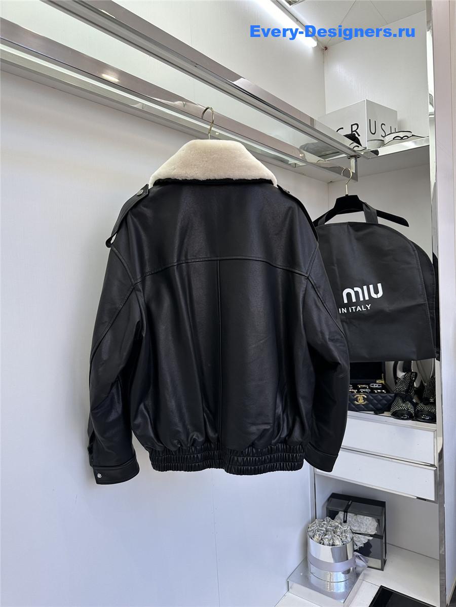M1um1u sheepskin coat