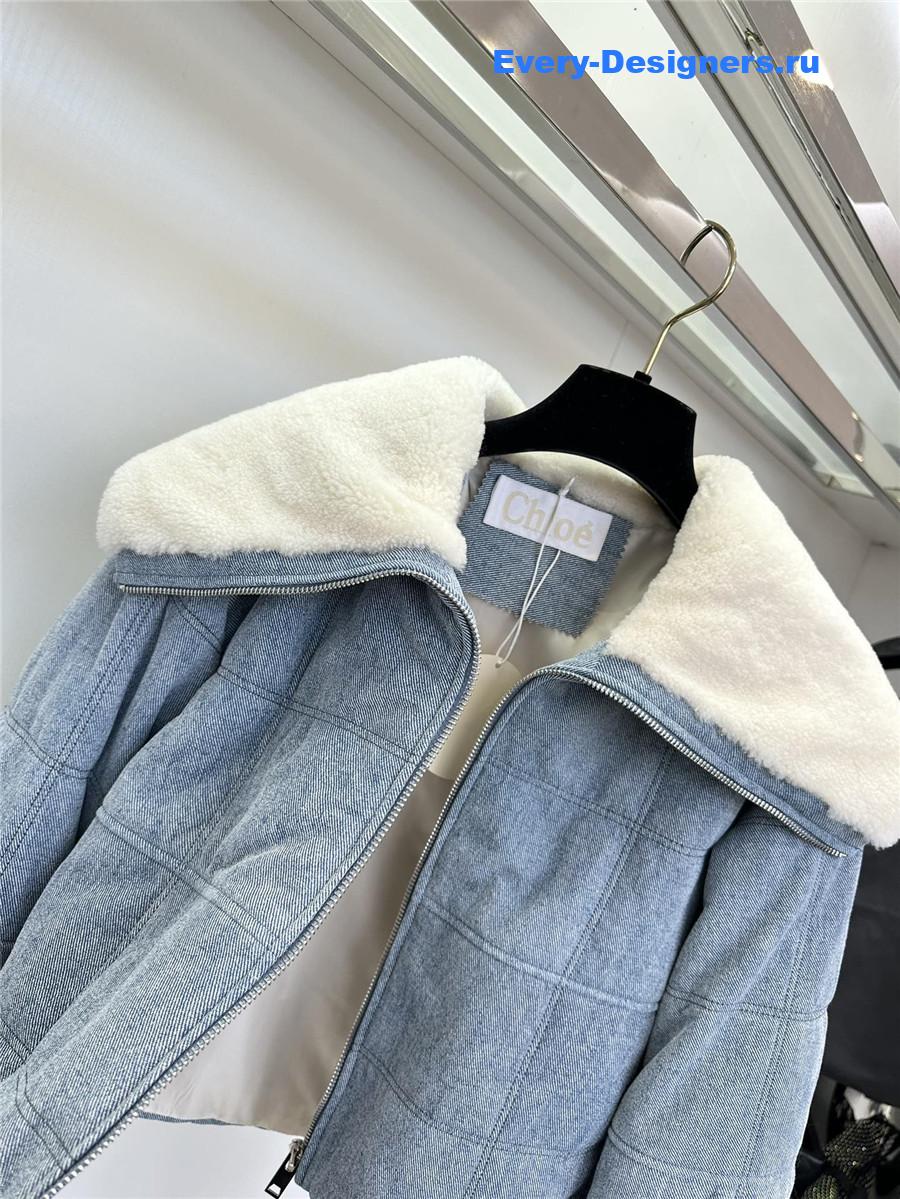 Chloé short leather jacket