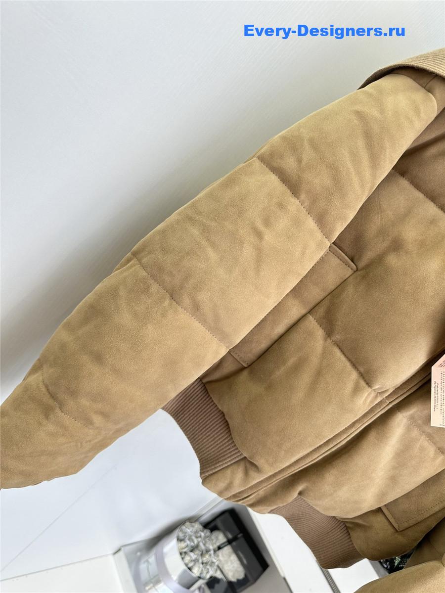 M1um1u maillard patchwork knitted jacket