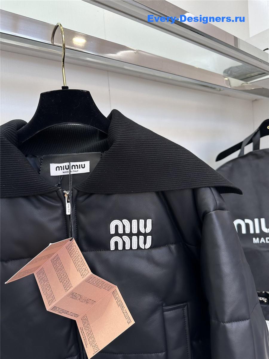 M1um1u maillard patchwork knitted jacket