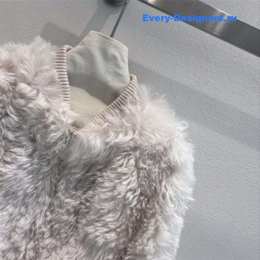 D10r wool and fur coat