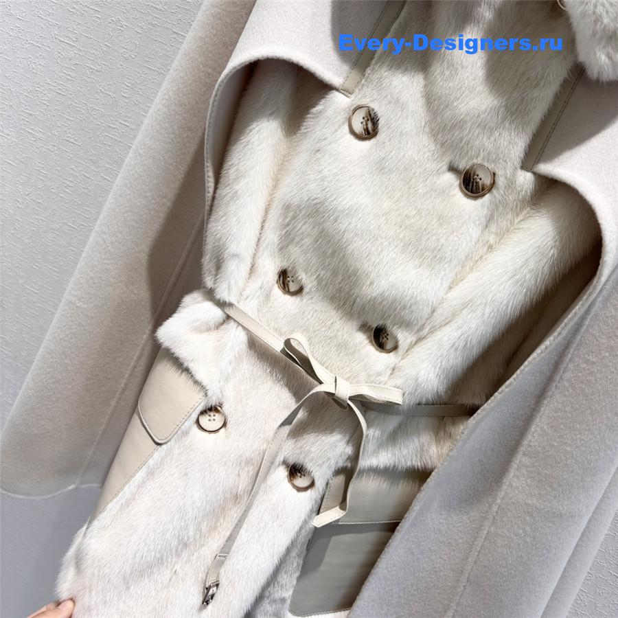 L0r0 P1ana cashmere mink cape