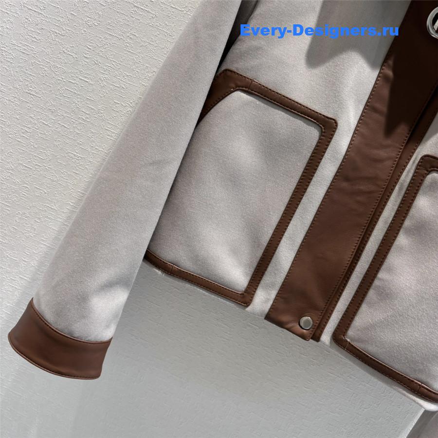 H**me5 short leather trench coat