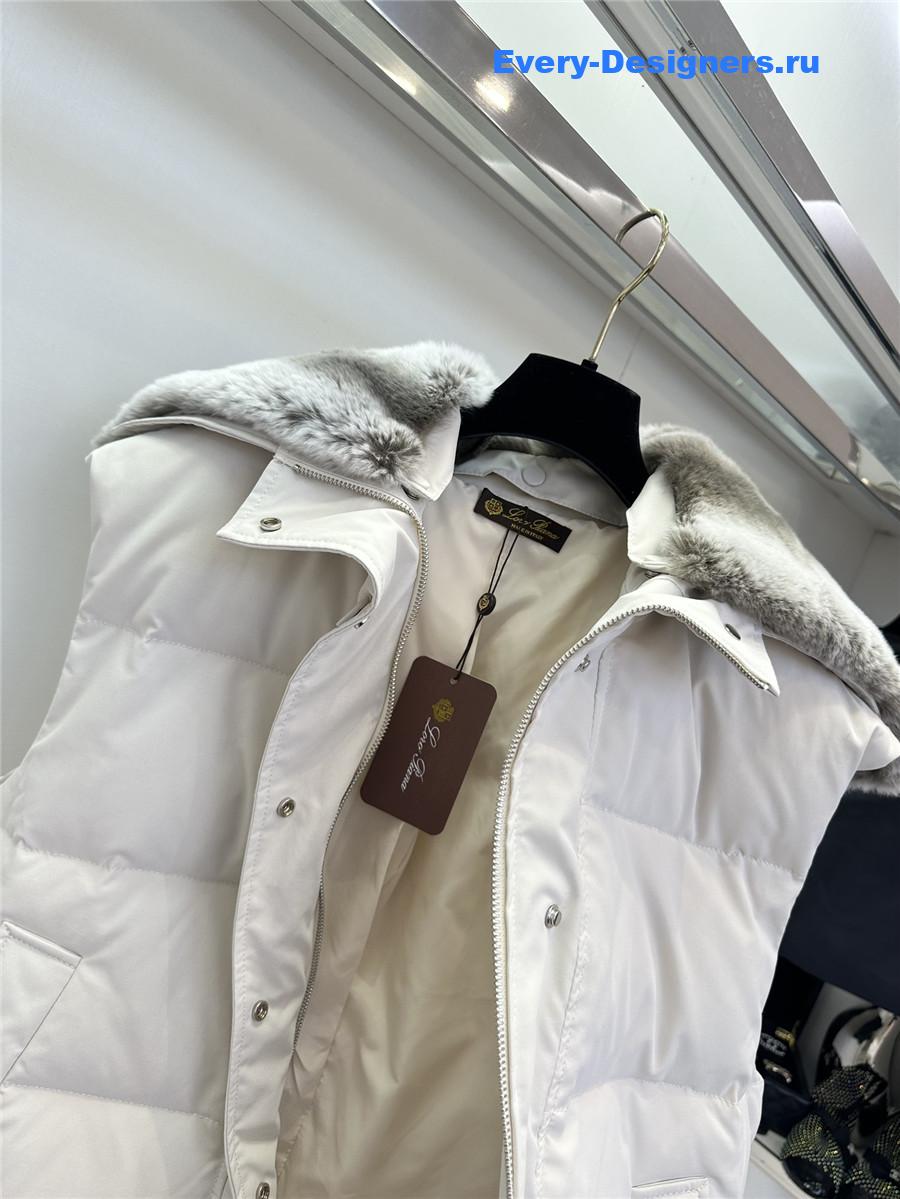L0r0 P1ana white goose down vest